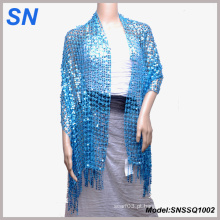 Sparkling Sequined Wrap Shawl Cachecol para as Mulheres